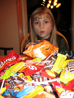 Emma's Halloween Candy Haul in 2007