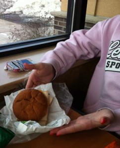 Gluten Free Subway sandwich in Cloquet, MN - dated April 2013