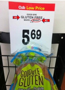 Inaccurate signage for this gluten-free product in 2013