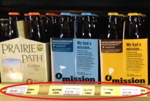 In-store marketing labeled this gluten-removed beer  as gluten free in Feb of 2014