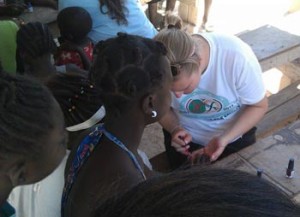 Doing nails for the girls in Williamson